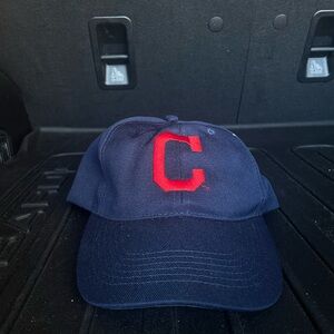 Cleveland Indians MLB Navy Adjustable Staff Hat Authentic Vintage